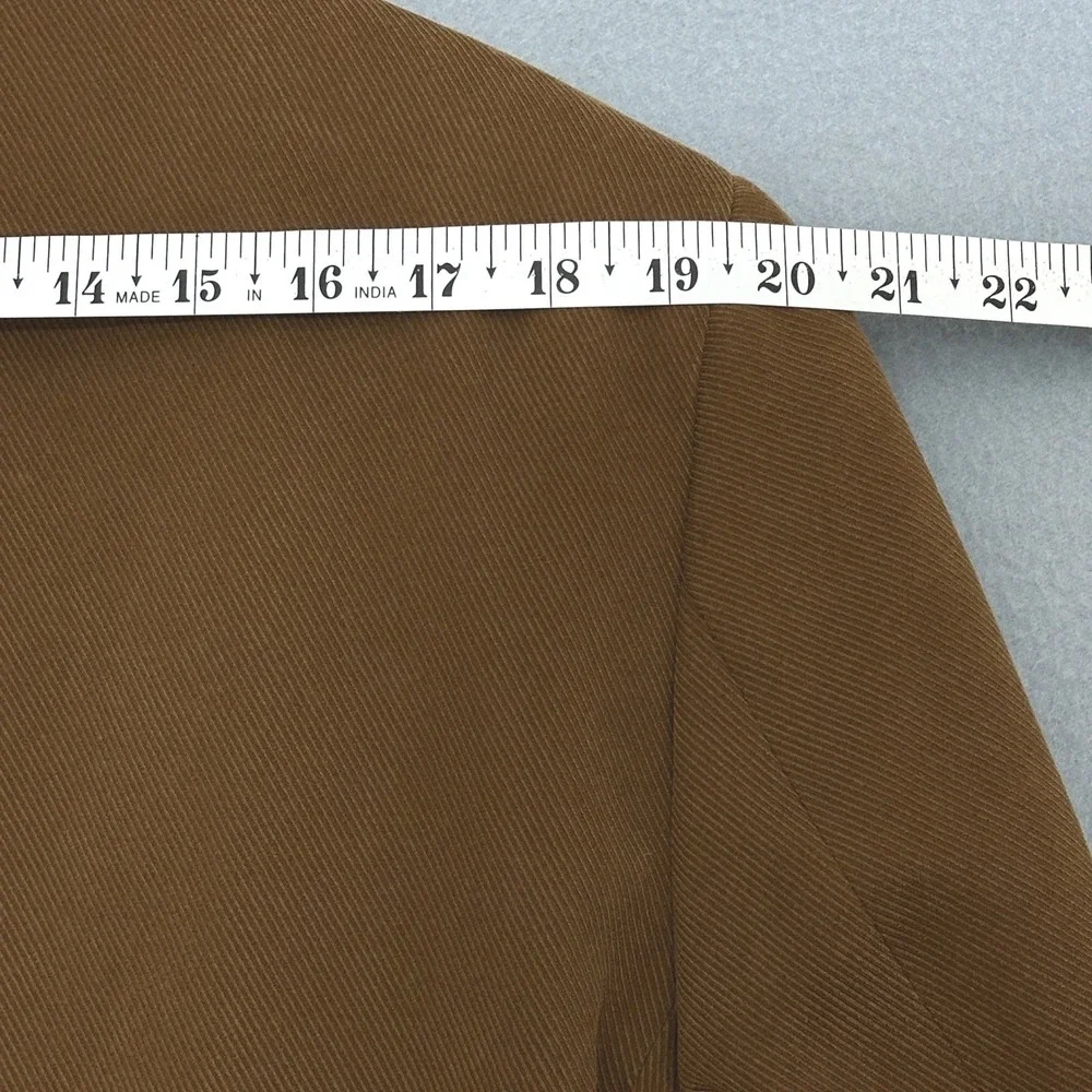 Alan Flusser Mens Jacket 44R Cognac Brown Textured Twill 2 Button Sport Coat